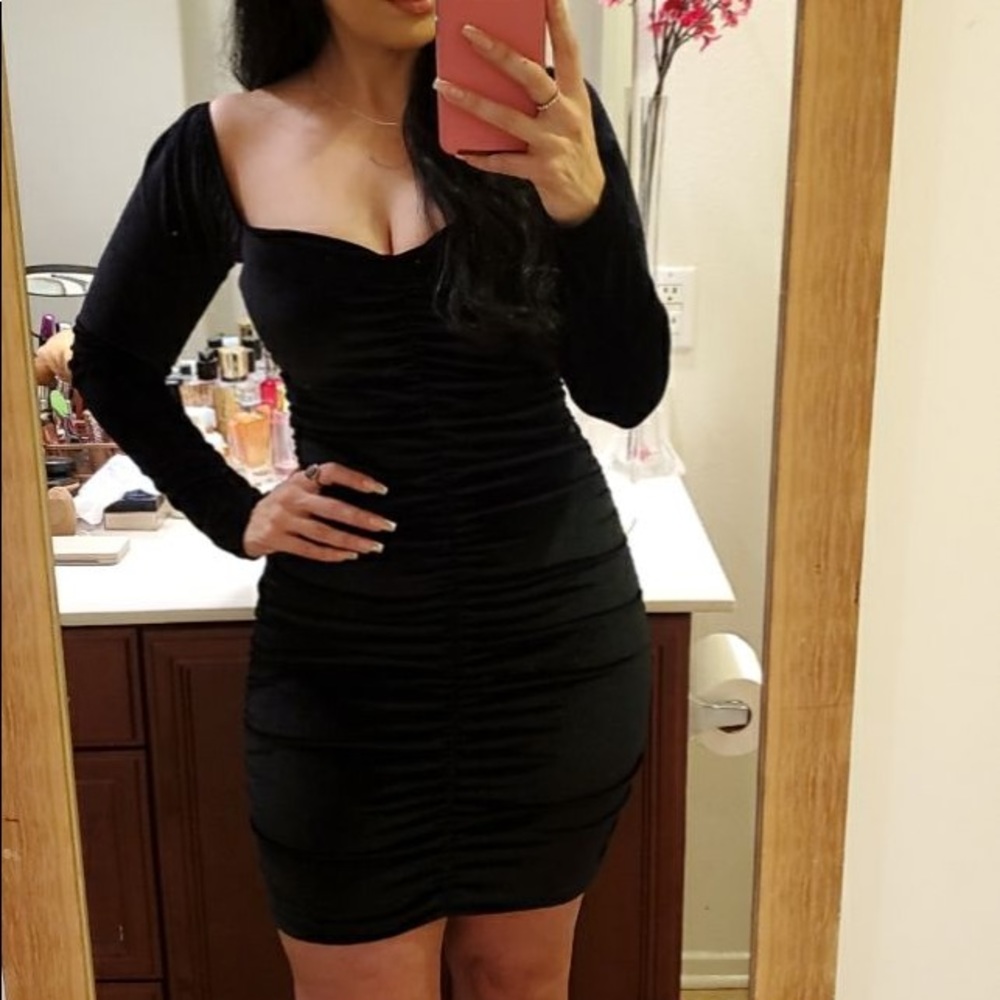 black velour dress